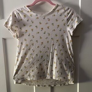 Old Navy White Floral Kids Shirt